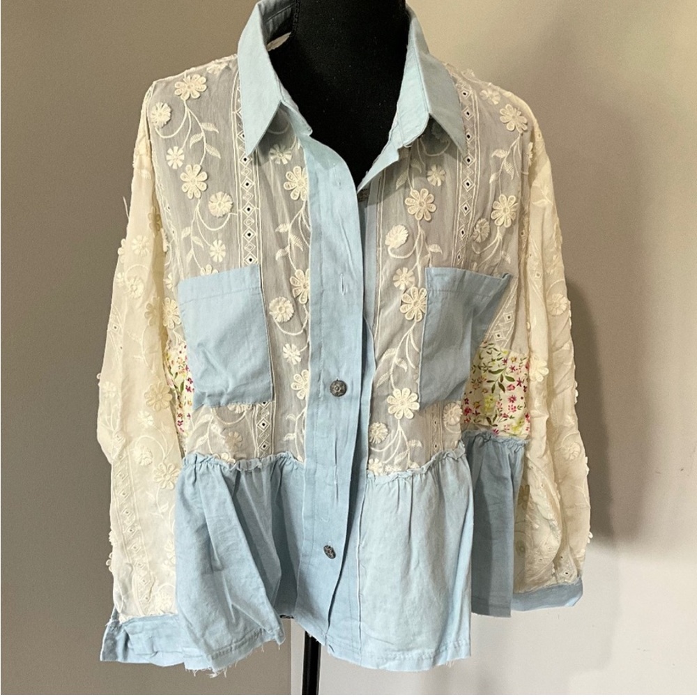 POL “Cannes” Button Jacket Shirt NWT